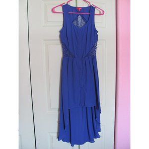 Bongo High Low Button Up Blue Summer Dress